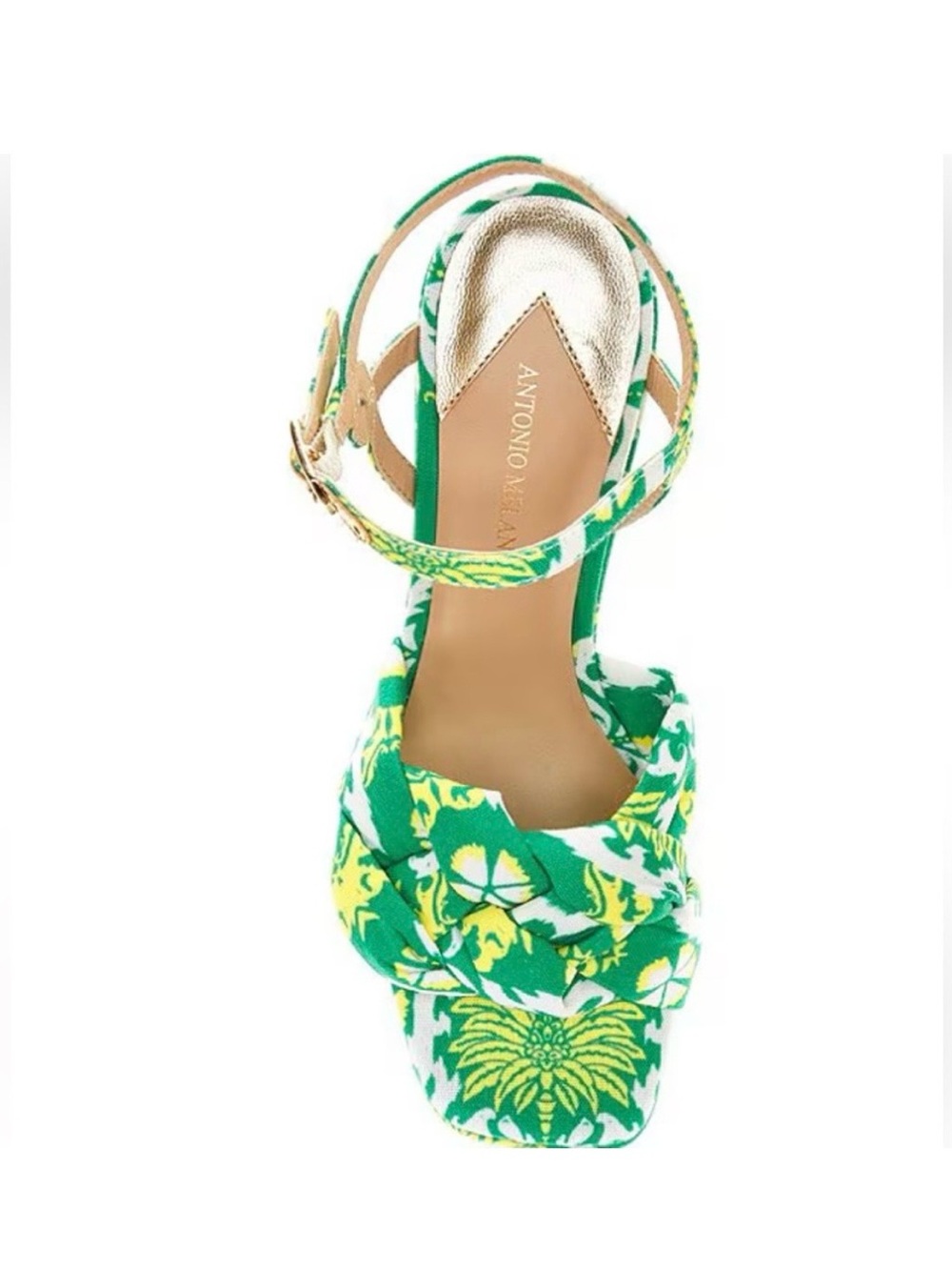 Antonio Melani Mya Royal Palm Print Braided Platform Heels - Picture 4 of 10